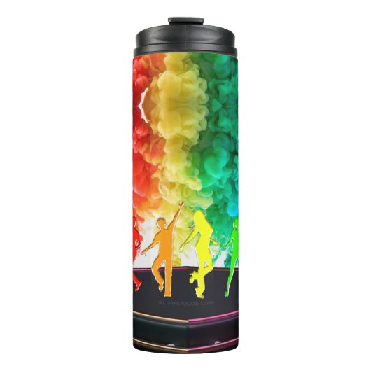 SlipperyJoe's Dancing Pride Shadows Gay-Geschenke Thermosbecher (Vorderseite)