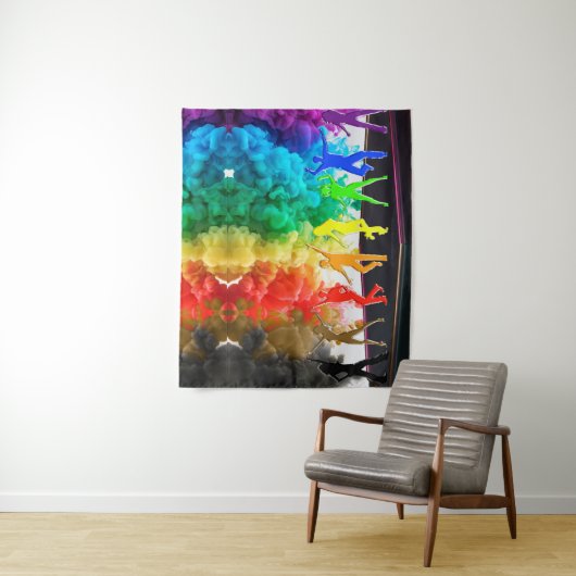 SlipperyJoe's Dancing Pride Shadows Gay-Geschenke  Wandteppich (Beispiel)