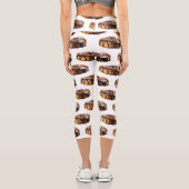 SlipperyJoe's decadent donut covered thick glossy Capri Leggings (Rückseite)