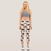 SlipperyJoe's decadent donut covered thick glossy Capri Leggings (Vorderseite)