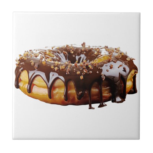 SlipperyJoe's decadent donut covered thick glossy  Fliese (Vorderseite)