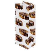 SlipperyJoe's decadent donut covered thick glossy Geschenktüte Für Weinflaschen (Rückseite Schrägansicht)