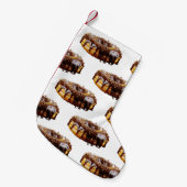 SlipperyJoe's decadent donut covered thick glossy Kleiner Weihnachtsstrumpf (Vorderansicht (hängend))
