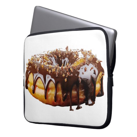 SlipperyJoe's decadent donut covered thick glossy Laptopschutzhülle (Vorderseite Links)