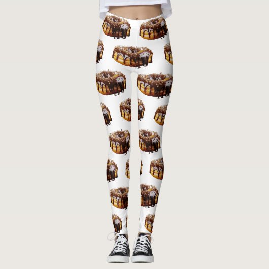 SlipperyJoe's decadent donut covered thick glossy  Leggings (Vorderseite)