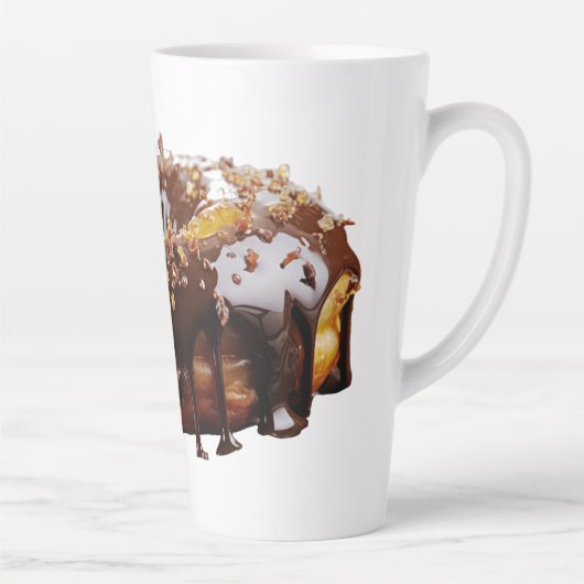 SlipperyJoe's decadent donut covered thick glossy Milchtasse (Rechts)