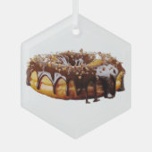 SlipperyJoe's decadent donut covered thick glossy  Ornament Aus Glas (Vorderseite)