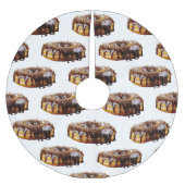 SlipperyJoe's decadent donut covered thick glossy  Polyester Weihnachtsbaumdecke (Vorderseite)