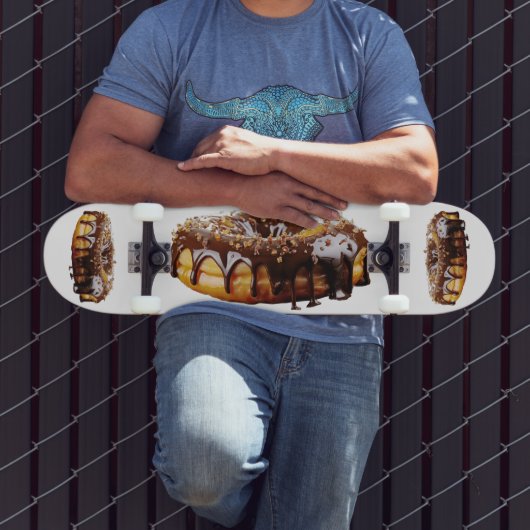 SlipperyJoe's decadent donut covered thick glossy  Skateboard (Außenbereich 3)