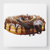 SlipperyJoe's dekadent nicht überdeckt dick glänze Quadratische Wanduhr (Vorderseite)