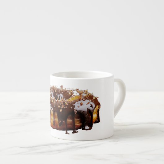 SlipperyJoe's dekadenter Donut, bedeckt mit dicker Espressotasse (Vorderseite Rechts)