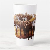 SlipperyJoe's dekadenter Donut, bedeckt mit dicker Milchtasse (Vorderseite)