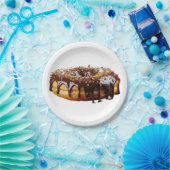 SlipperyJoe's dekadenter Donut, bedeckt mit dicker Pappteller (Party)