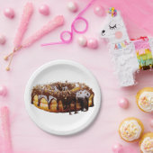 SlipperyJoe's dekadenter Donut, bedeckt mit dicker Pappteller (Party)