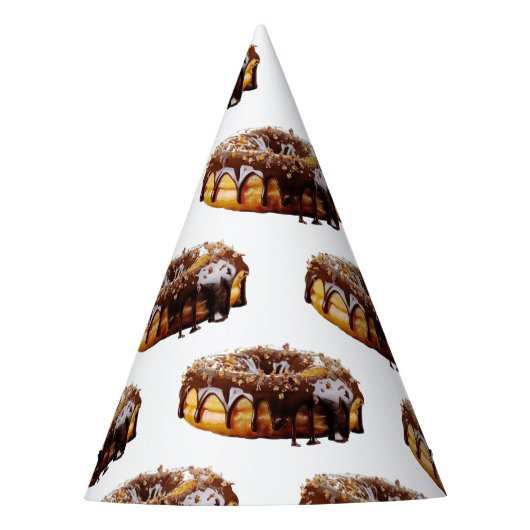 SlipperyJoe's dekadenter Donut, bedeckt mit dicker Partyhütchen (Vorderseite)