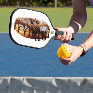 SlipperyJoe's dekadenter Donut, bedeckt mit dicker Pickleball Schläger