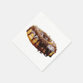 SlipperyJoe's dekadenter Donut, bedeckt mit dicker Serviette (Ecke)