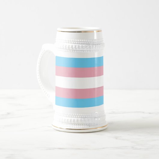 SlipperyJoe's Diversity-Markierung für Transgender Bierglas (Vorderseite Links)