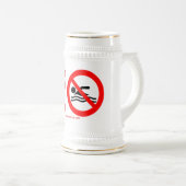 SlipperyJoe's Don't Spoon Bacon rote Warnung Mann Bierglas (VorderseiteRechts)