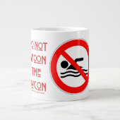 SlipperyJoe's Don't Spoon Bacon rote Warnung Mann Jumbo-Tasse (Vorderseite)