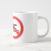 SlipperyJoe's Don't Spoon Bacon rote Warnung Mann Jumbo-Tasse (Rechts)