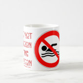 SlipperyJoe's Don't Spoon Bacon rote Warnung Mann Kaffeetasse (Mittel)