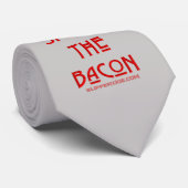 SlipperyJoe's Don't Spoon Bacon rote Warnung Mann Krawatte (Gerollt)