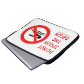 SlipperyJoe's Don't Spoon Bacon rote Warnung Mann Laptopschutzhülle (Vorne Knopf)