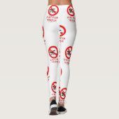 SlipperyJoe's Don't Spoon Bacon rote Warnung Mann Leggings (Rückseite)