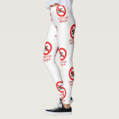 SlipperyJoe's Don't Spoon Bacon rote Warnung Mann Leggings (Links)