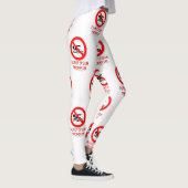 SlipperyJoe's Don't Spoon Bacon rote Warnung Mann Leggings (Rechts)