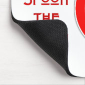 SlipperyJoe's Don't Spoon Bacon rote Warnung Mann Mousepad (Ecke)