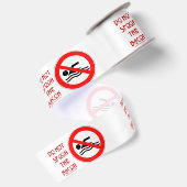 SlipperyJoe's Don't Spoon Bacon rote Warnung Mann Satinband (Rückseite)