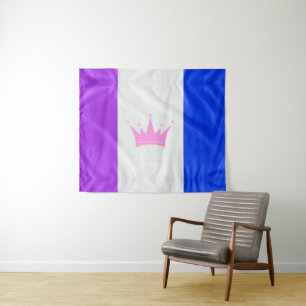 SlipperyJoe's Drag-Culture-Stolzflagge lila Geist Wandteppich