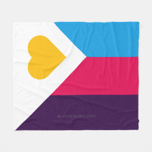 SlipperyJoes dreifarbige Polyamorie-Stolzflagge dr Fleecedecke