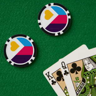 SlipperyJoes dreifarbige Polyamorie-Stolzflagge dr Pokerchips