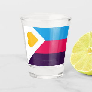 SlipperyJoes dreifarbige Polyamorie-Stolzflagge dr Schnapsglas