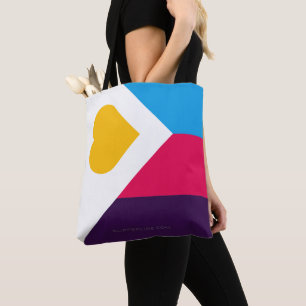 SlipperyJoes dreifarbige Polyamorie-Stolzflagge dr Tasche