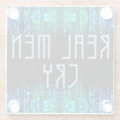 SlipperyJoe's echte Männer weinen Tränen schwarz b Glasuntersetzer (Rückseite)