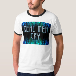 SlipperyJoe's echte Männer weinen Tränen schwarz b T-Shirt