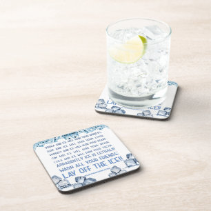 SlipperyJoe's Eis Alkohol Wodka Rum cola Whiskey Getränkeuntersetzer