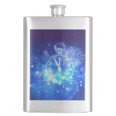 SlipperyJoe's electric thrill New Year’s Eve clock Flachmann (Vorderseite)