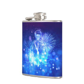 SlipperyJoe's electric thrill New Year’s Eve clock Flachmann (Links)