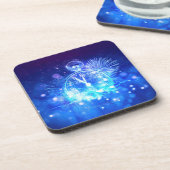 SlipperyJoe's electric thrill New Year’s Eve clock Getränkeuntersetzer (Linke Seite)