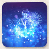 SlipperyJoe's electric thrill New Year’s Eve clock Getränkeuntersetzer (Vorderseite)