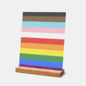 SlipperyJoe's Eleven Stripe Pride Flag verbindet P Acrylschild (Winkel)