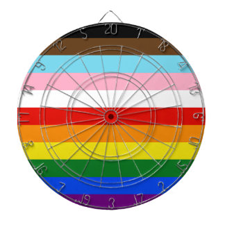SlipperyJoe's Eleven Stripe Pride Flag verbindet P Dartscheibe