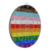 SlipperyJoe's Eleven Stripe Pride Flag verbindet P Dartscheibe (Vorderseite Links)