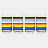 SlipperyJoe's Eleven Stripe Pride Flag verbindet P Dosenglas (Vorderseite)