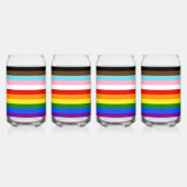 SlipperyJoe's Eleven Stripe Pride Flag verbindet P Dosenglas (Links)